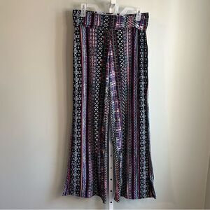 Hot Kiss Pattern Flare Pants